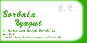 borbala nyagul business card